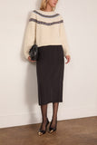 Saint Art Ainsley Fair Isle Sweater in Multi Ivory