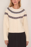 Saint Art Ainsley Fair Isle Sweater in Multi Ivory