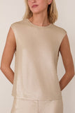 Saint Art Bowen Sequin Tank in Pearl