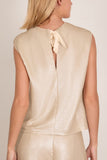 Saint Art Bowen Sequin Tank in Pearl