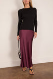 Saint Art Talia Charmeuse Maxi Skirt in Grape
