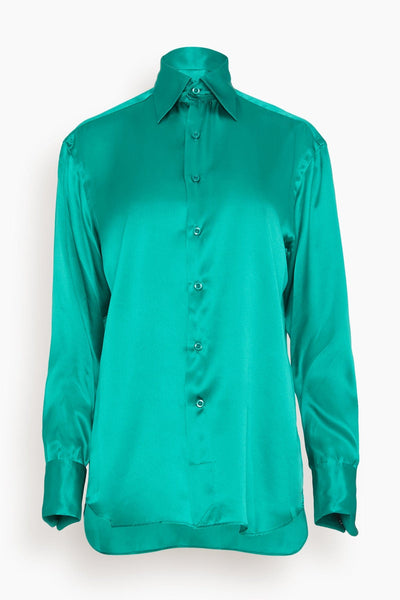 Signature Button Up Top in Emerald