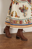 Alexandre Birman Tresse Combat Boot in Brown