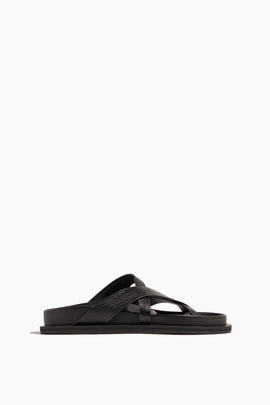 Claude Sandal in Black Lizard