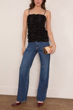 Bite Studios Ruched Frill Top in Black