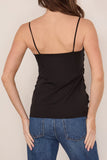 Bite Studios Ruched Frill Top in Black