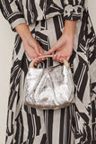 Dries Van Noten Crisp Leather Bag in Silver