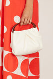 Dries Van Noten Crisp Leather Bag in Pearl