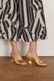 Dries Van Noten Leather Heels in Gold