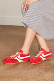 Dries Van Noten Leather Sneaker in Red