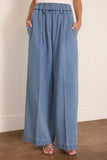 Forte Forte Cavalry Denim Elasticated Loose Pants in Azure