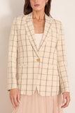 Forte Forte Organic Tartan Boxy Jacket in Lattementa