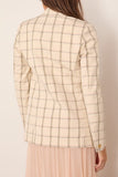 Forte Forte Organic Tartan Boxy Jacket in Lattementa