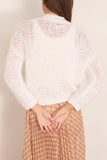 Forte Forte Chamois Ribbon Roundneck Sweater in Bianco