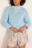 Forte Forte Chamois Ribbon Roundneck Sweater in Azure