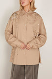 Dries Van Noten Casia Embroidered Shirt in Sand