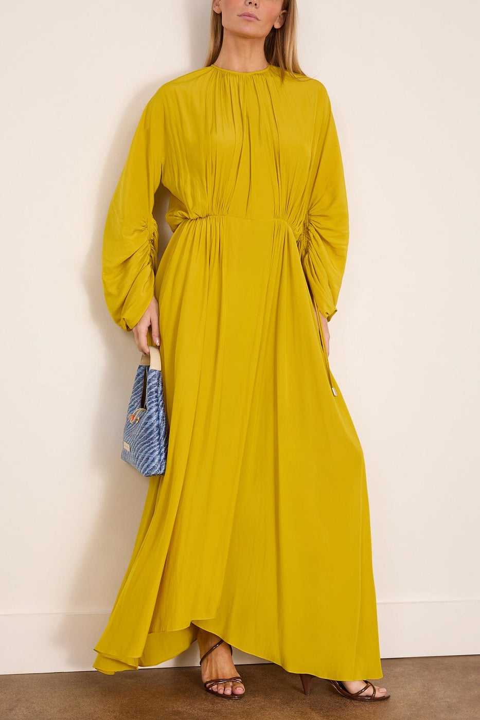 Lanvin Fitted Waist Midi Dress in Chamomile