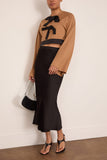 Lanvin Grosgrain Detail Top in Camel