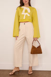 Lanvin Grosgrain Detail Top in Chamomile