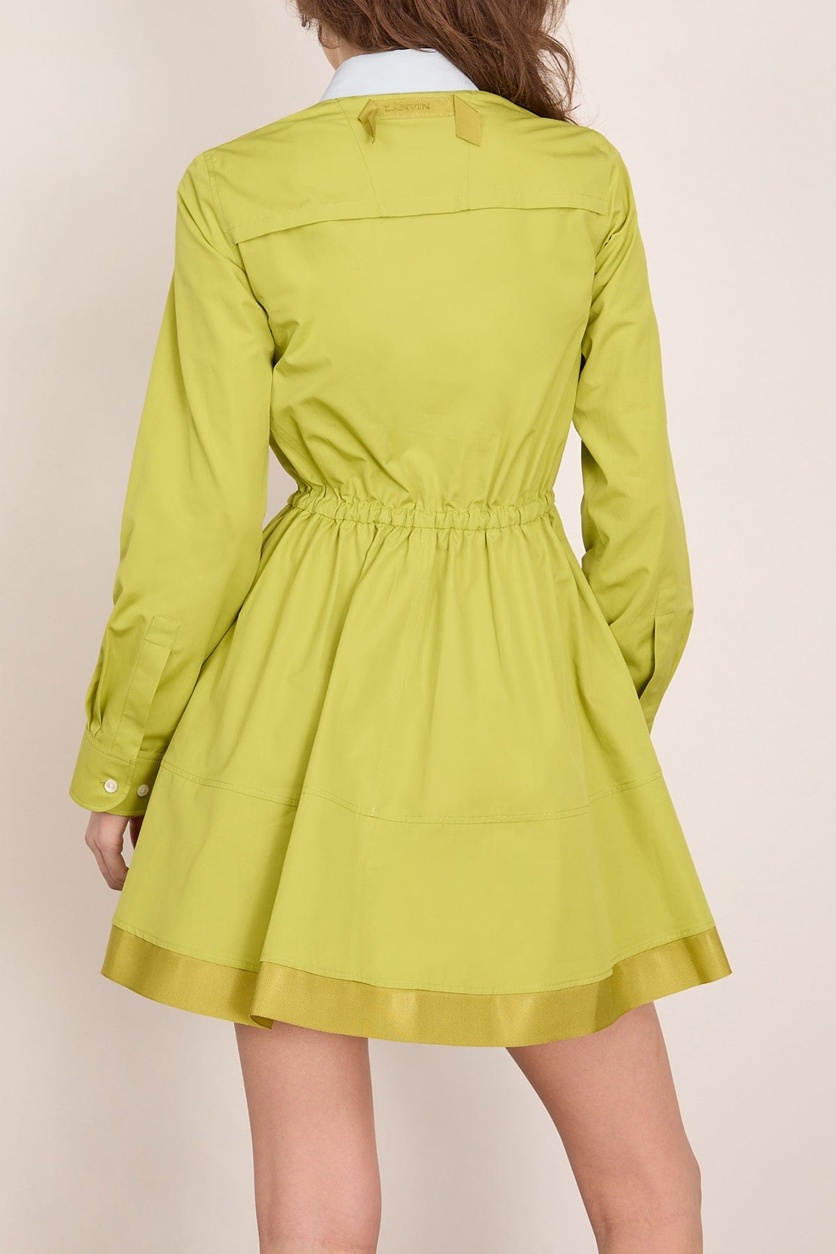 Lanvin Short Shirt Dress in Absinth Green