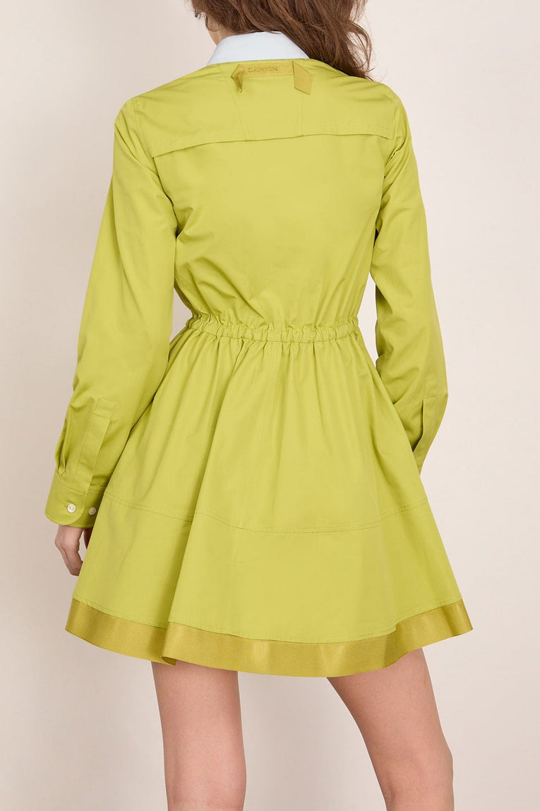 Lanvin Short Shirt Dress in Absinth Green