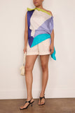 Lanvin Graphic Top in Light Blue/Green