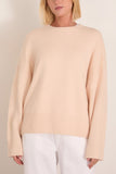 Loulou de Saison Anton Crewneck Sweater in Light Pink