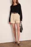 Loulou de Saison Baji Dropped U-Neck Sweater in Black