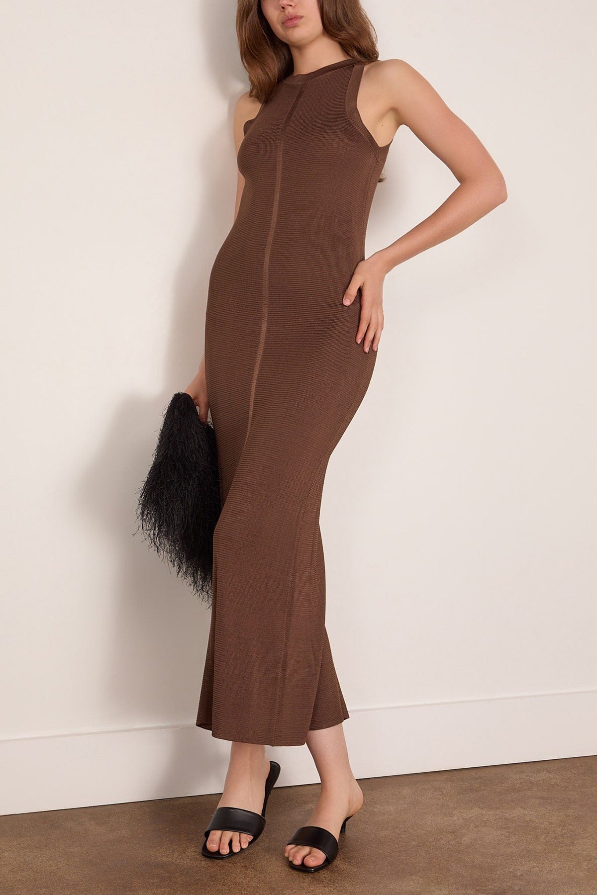 loulou maxi dress Loulou de Saison Pablo Maxi Dress in Brown – Hampden Clothing
