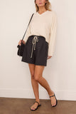 Loulou de Saison Anzor V-Neck Sweater in Ivory