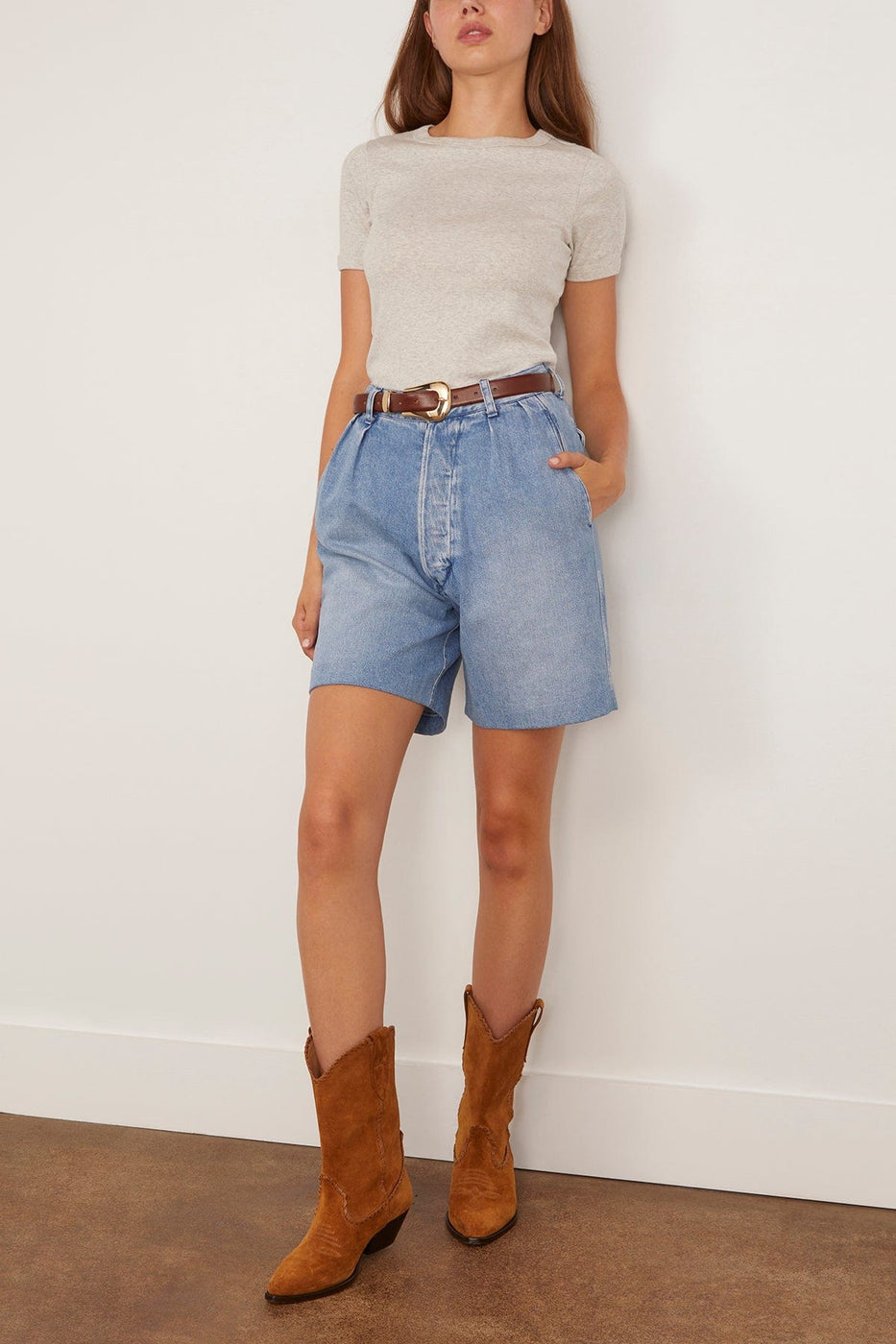 Flore Flore Car Tee in Heather Grey