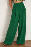 Max Mara Laccato Long Trouser in Emerald