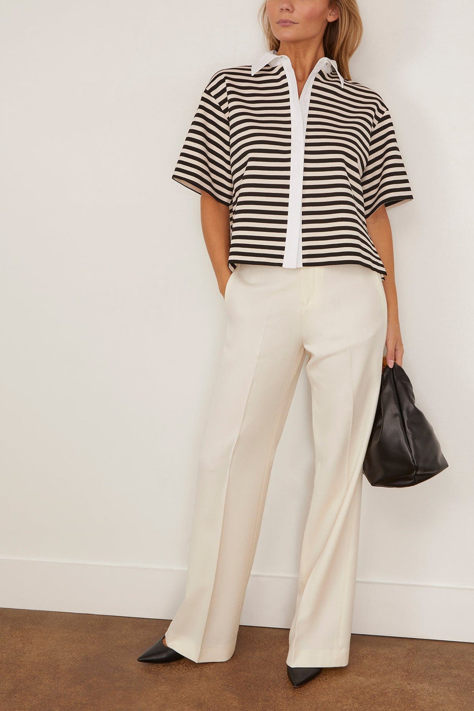 Max Mara Wilson Shirt Jersey in White Black