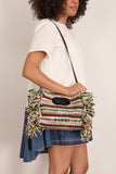 New Shopper Mix Knit Bag in Beige Multi