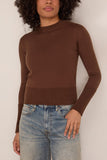 Sacai Cotton Cashmere Knit Pullover in Brown