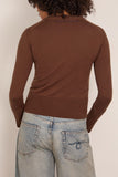 Sacai Cotton Cashmere Knit Pullover in Brown