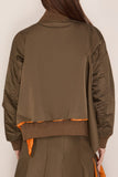Sacai Nylon Twill Blouson in Dark Khaki