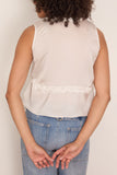 Denim Vest in Off White