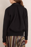 Sacai Cotton Cashmere Knit Jacket in Black