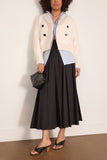 Sacai Cotton Cashmere Knit Jacket in Off White