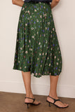 Floral Print Skirt in Green