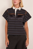 Horizontal Stripe T-Shirt in Black/Navy
