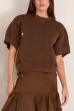 Sacai Sponge Pullover in Brown