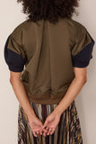 Sponge Pullover in Navy/Dark Khaki