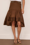 Sacai Nylon Twill Skirt in Brown
