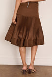 Sacai Nylon Twill Skirt in Brown