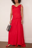 Plan C Long Dress in Red Fire