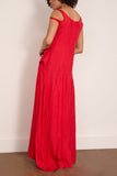 Plan C Long Dress in Red Fire