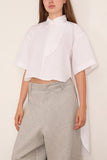 Plan C Short Sleeve Shirt in Optical White