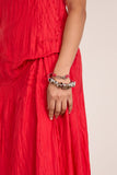 Plan C Stone Cord Necklace in Red Nickel